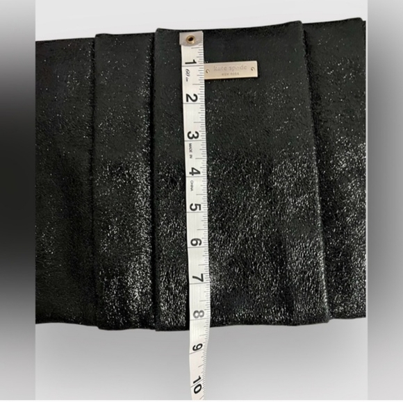 KATE SPADE-Elegant Black And Silver Clutch - Picture 5 of 8